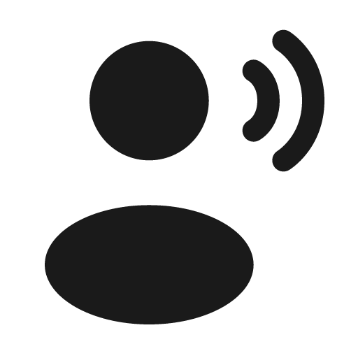 User speak rounded bold icon, bold style, from Solar