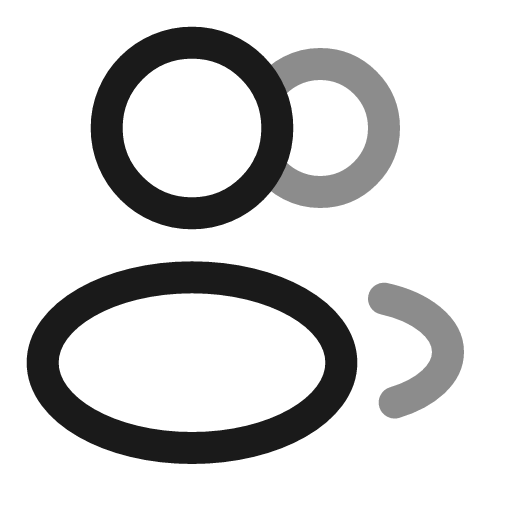 Users group rounded line duotone icon, two-tone style, from Solar