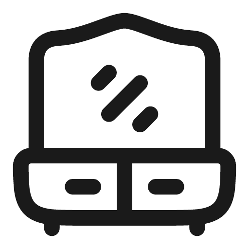 Vanity broken icon, line style, from Solar