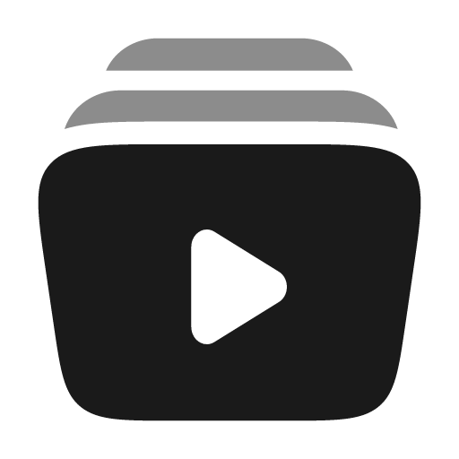 Video library bold duotone icon, two-tone style, from Solar