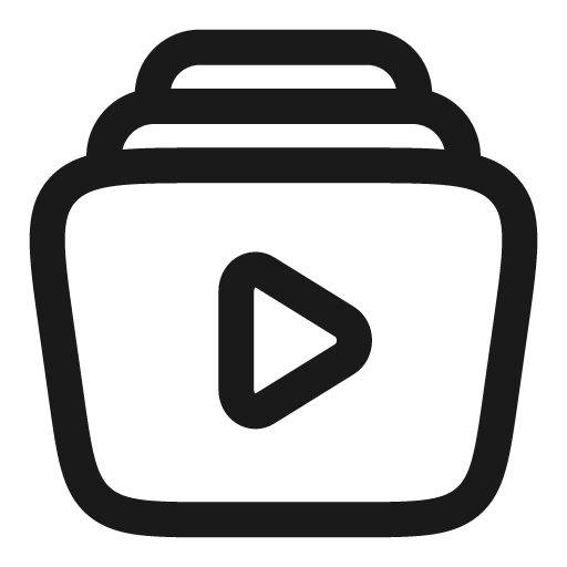 Video library outline icon, outline style, from Solar