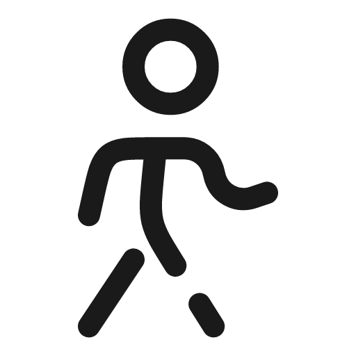 Walking broken icon, line style, from Solar