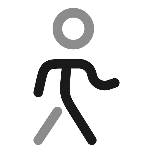 Walking line duotone icon, two-tone style, from Solar