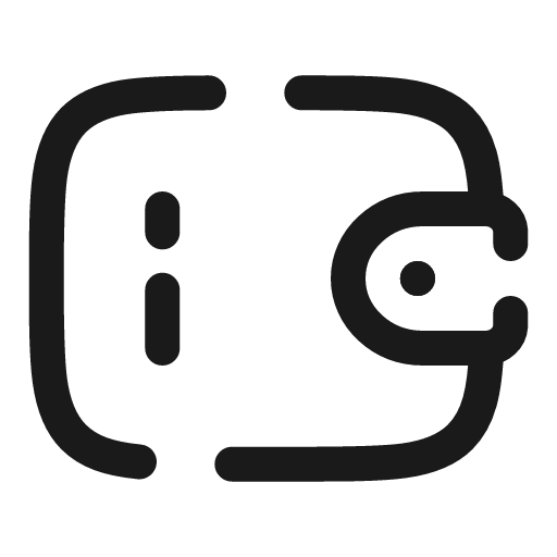 Wallet 2 broken icon, line style, from Solar