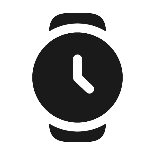 Watch round bold icon, bold style, from Solar