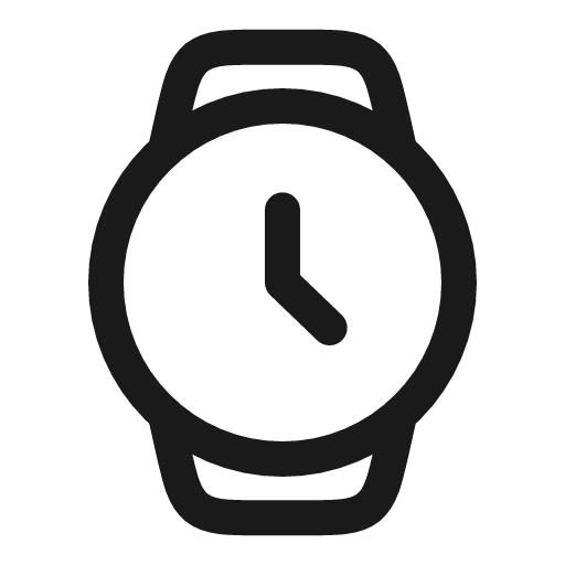 Watch round linear icon, line style, from Solar
