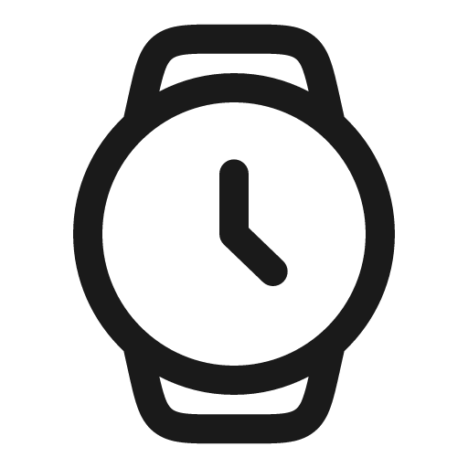 Watch round outline icon, outline style, from Solar