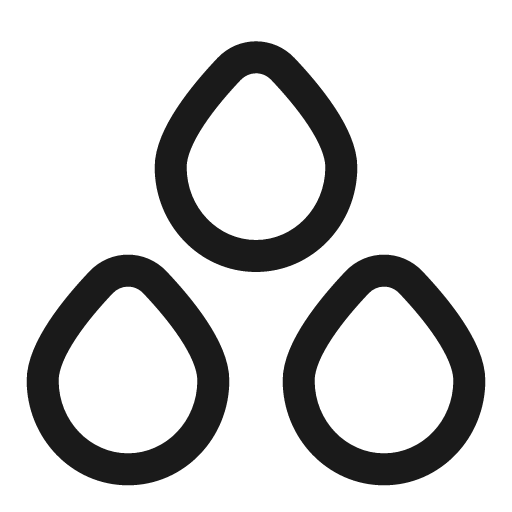 Waterdrops outline icon, outline style, from Solar