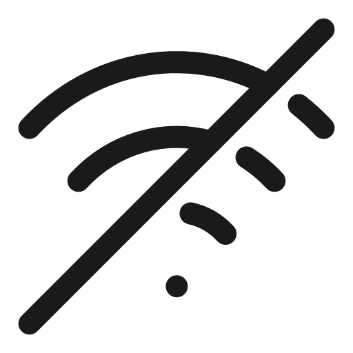 Wi fi off linear icon, line style, from Solar
