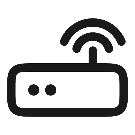 Wi fi router minimalistic outline icon, outline style, from Solar