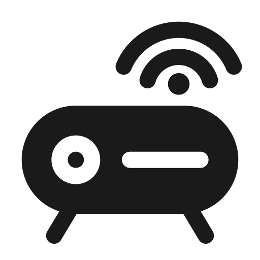 Wi fi router round bold icon, bold style, from Solar