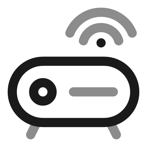 Wi fi router round line duotone icon, two-tone style, from Solar