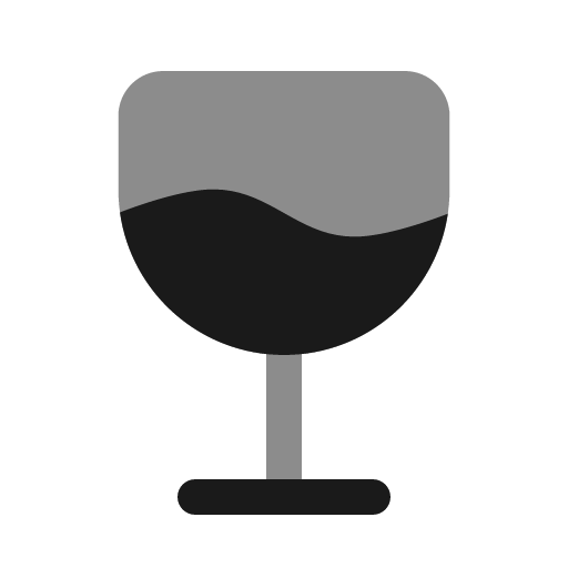 Wineglass bold duotone icon, two-tone style, from Solar