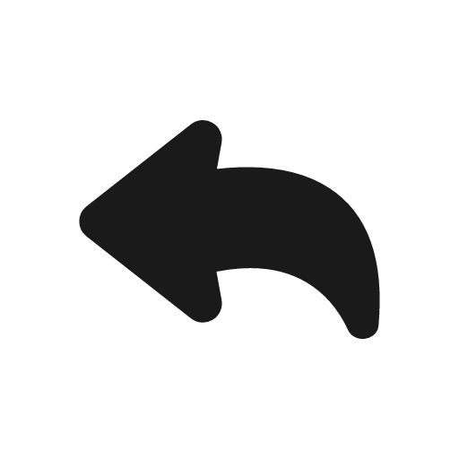 Arrow reply solid icon, filled style, from Stash Icons