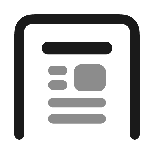 Article alt duotone icon, two-tone style, from Stash Icons