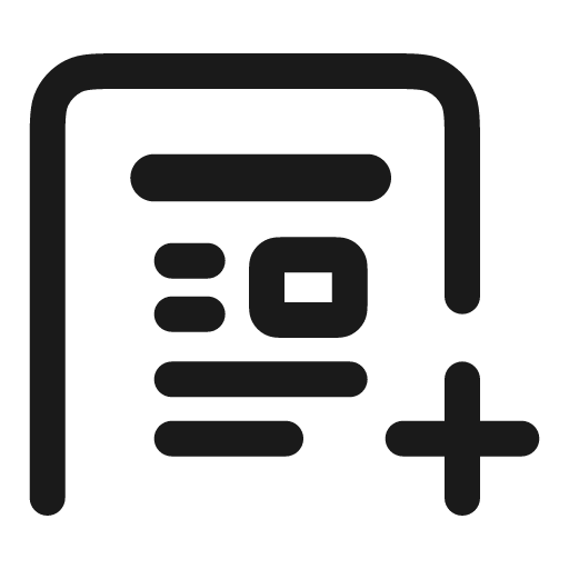 Article plus icon, solid style, from Stash Icons