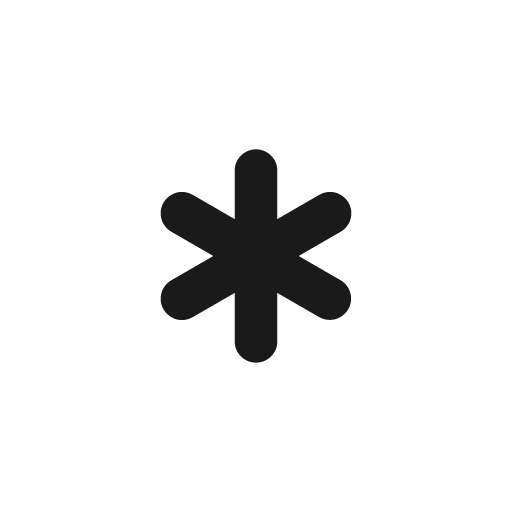 Asterisk solid icon, filled style, from Stash Icons