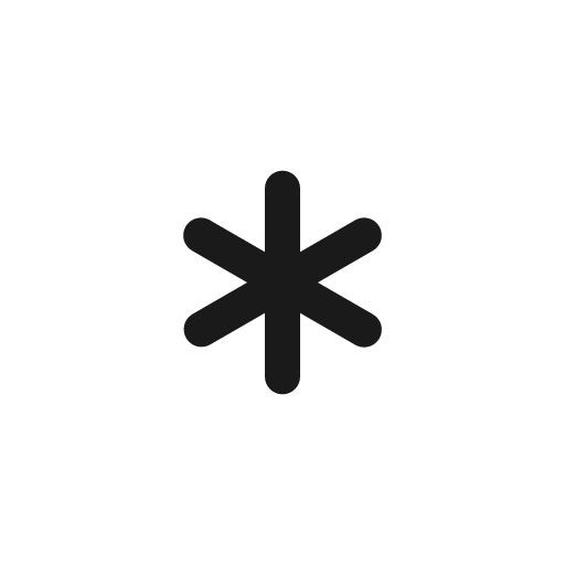 Asterisk icon, solid style, from Stash Icons