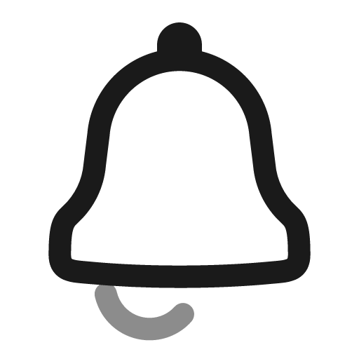 Bell duotone icon, two-tone style, from Stash Icons