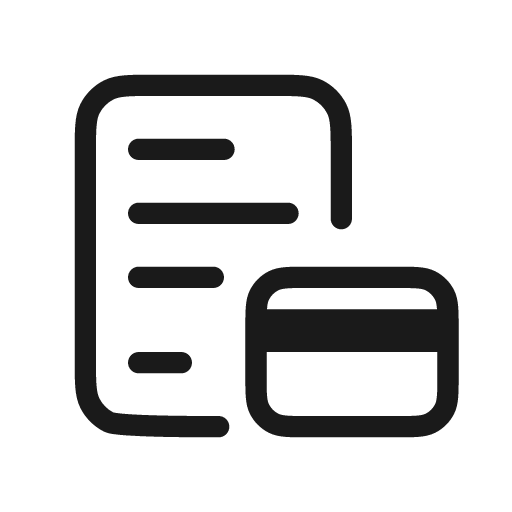 Billing info light icon, light style, from Stash Icons