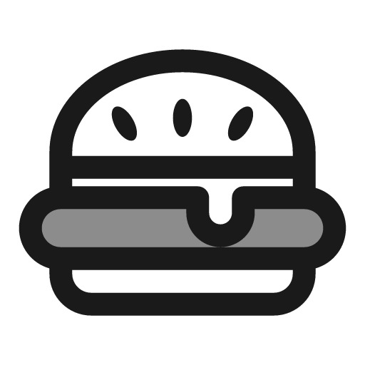 Burger duotone icon, two-tone style, from Stash Icons