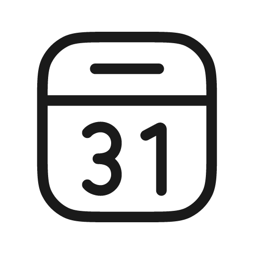 Calendar end light icon, light style, from Stash Icons