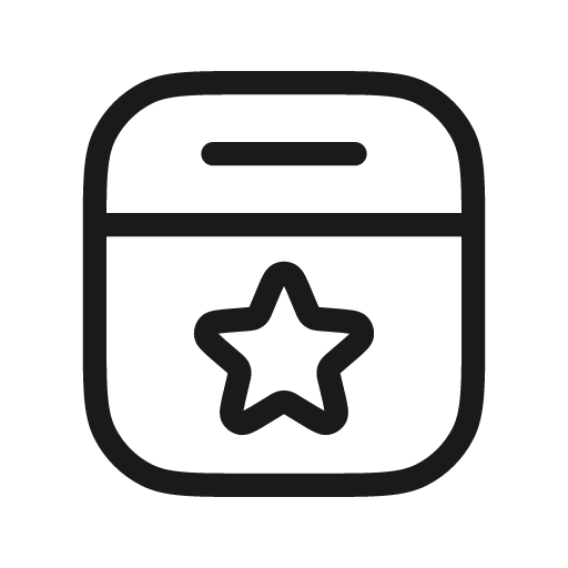 Calendar star light icon, light style, from Stash Icons