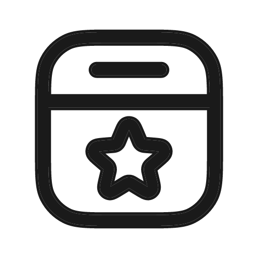 Calendar star icon, solid style, from Stash Icons