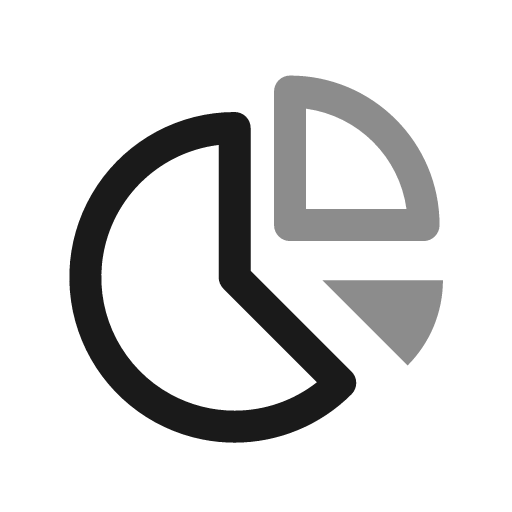 Chart pie duotone icon, two-tone style, from Stash Icons