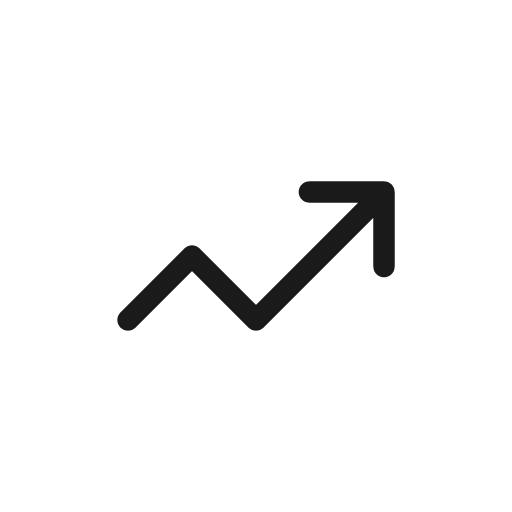 Chart trend up light icon, light style, from Stash Icons