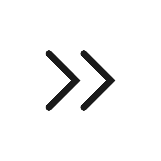 Chevron double right light icon, light style, from Stash Icons