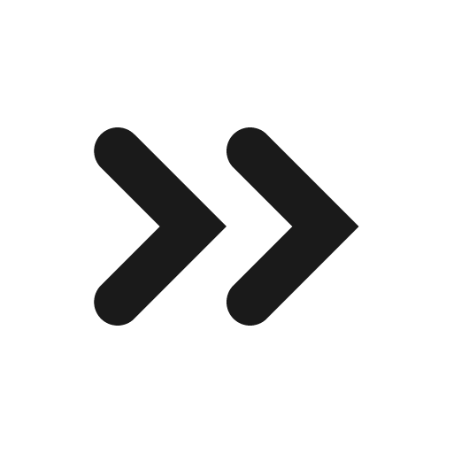 Chevron double right solid icon, filled style, from Stash Icons