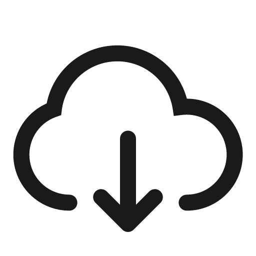 Cloud arrow down icon, solid style, from Stash Icons