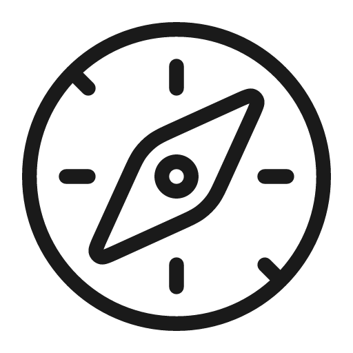 Compass light icon, light style, from Stash Icons