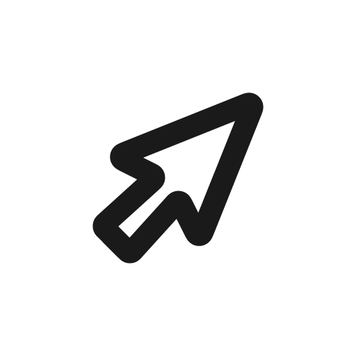 Cursor arrow icon, solid style, from Stash Icons