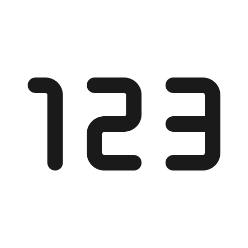 Data numbers icon, solid style, from Stash Icons
