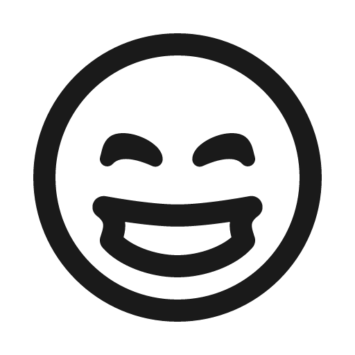 Emoji laugh icon, solid style, from Stash Icons