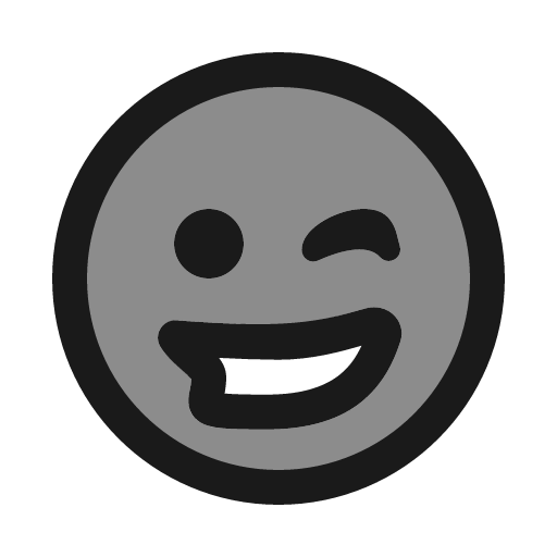Emoji wink duotone icon, two-tone style, from Stash Icons