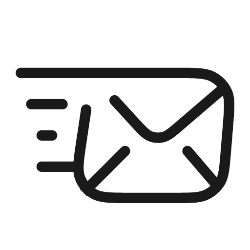 Envelope flying light icon, light style, from Stash Icons
