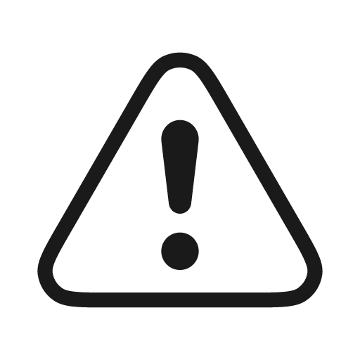 Exclamation triangle light icon, light style, from Stash Icons