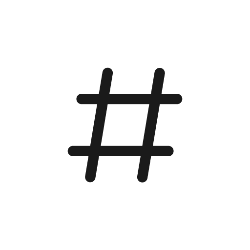 Hash light icon, light style, from Stash Icons