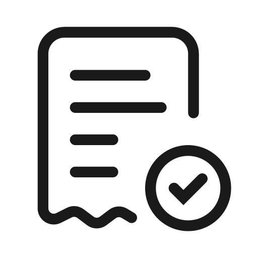 Invoice light icon, light style, from Stash Icons