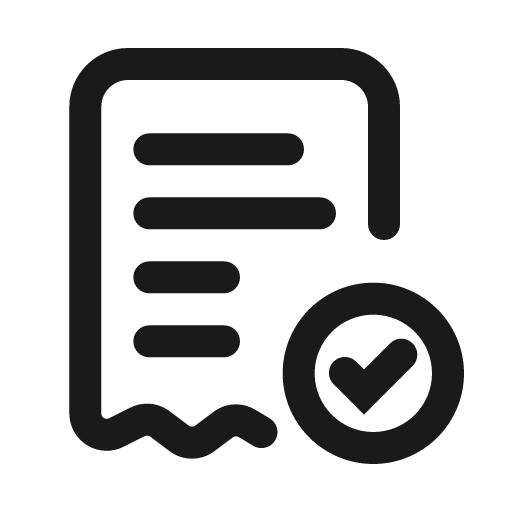 Invoice icon, solid style, from Stash Icons