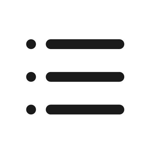 List ul light icon, light style, from Stash Icons
