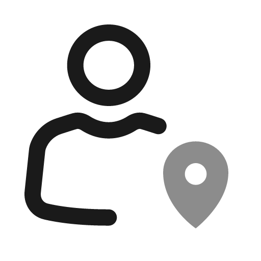 Location duotone icon, two-tone style, from Stash Icons