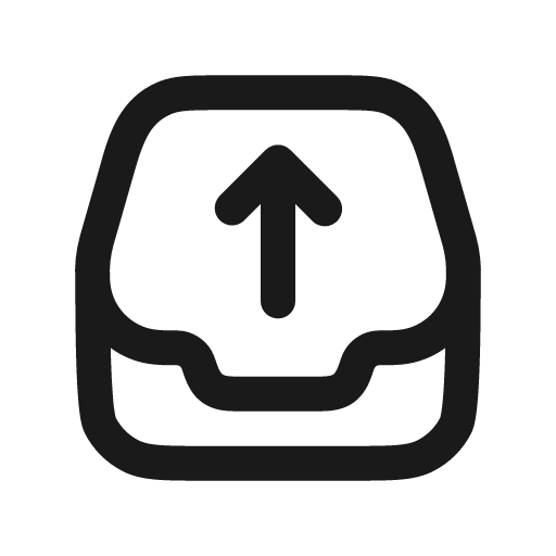 Outbox icon, solid style, from Stash Icons