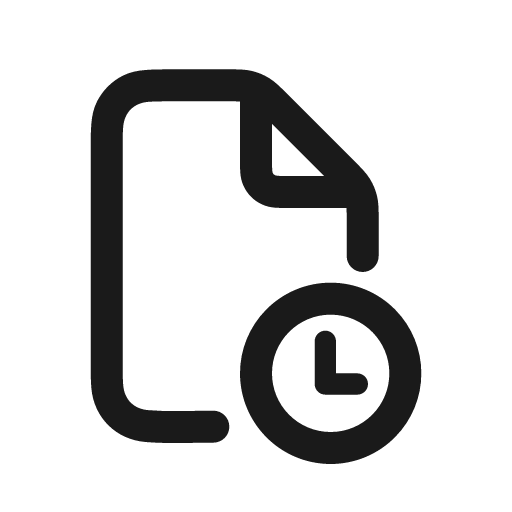 Paper clock icon, solid style, from Stash Icons