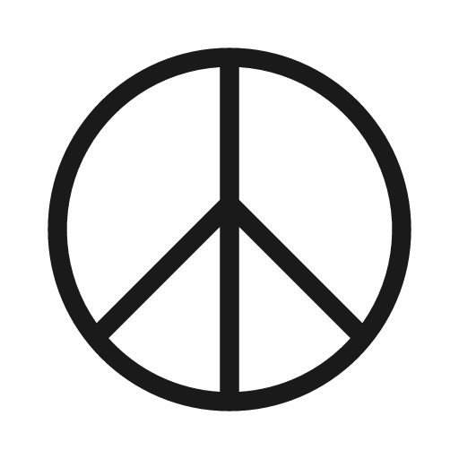 Peace symbol light icon, light style, from Stash Icons