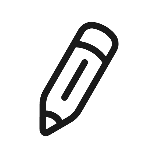 Pencil single light icon, light style, from Stash Icons