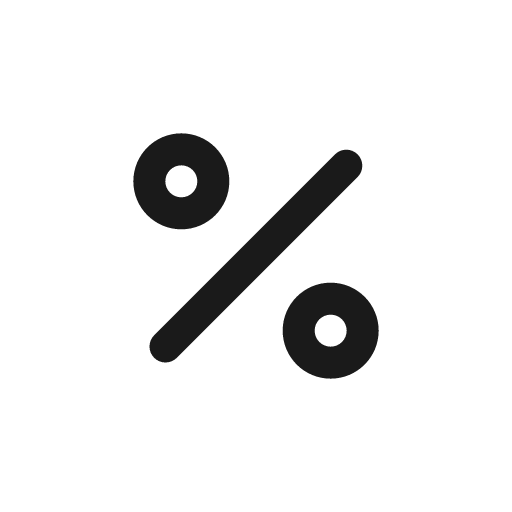 Percent icon, solid style, from Stash Icons